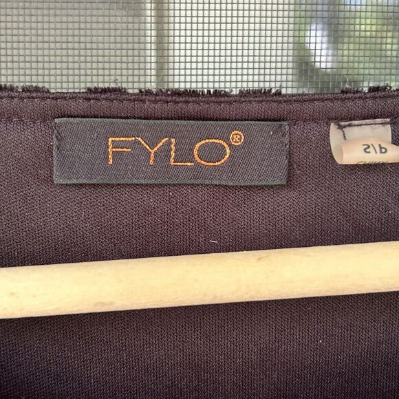 Black Velvet Burnout Tunic Top Size Small Goth Halloween Witchy Boho - Picture 3 of 6